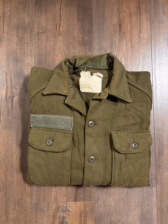 Bay Island Industries Inc Other - Vintage US Army Shirt Mens Medium Cold Weather Field Wool Olive Green 70s